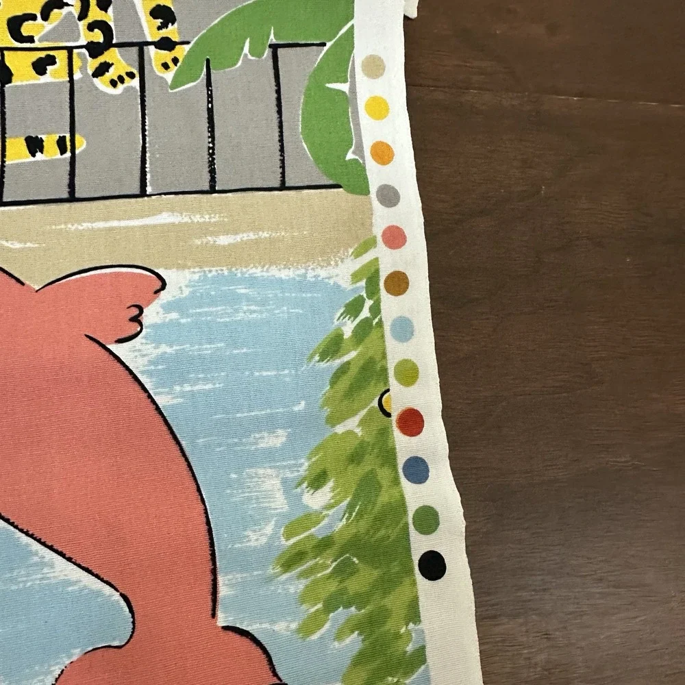 Vtg Retro Taronga Zoo Australian Animals Craft Upholstery Fabric 1+ Yards